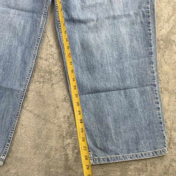 Anchor Blue Jeans Mens 40x29” Blue Baggy Denim Vintage Y2K Skater Wide Leg - Picture 6 of 12
